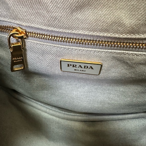Prada Gray Canvas Tote Bag - Picture 4 of 15